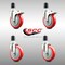 Service Caster 5 Inch 316SS Red Poly Swivel 1-7/8 Inch Expanding Stem Caster Lock Brake, 2PK SS316TTLEX20S514-PPUB-RED-2-S-2-178 - alternate 4